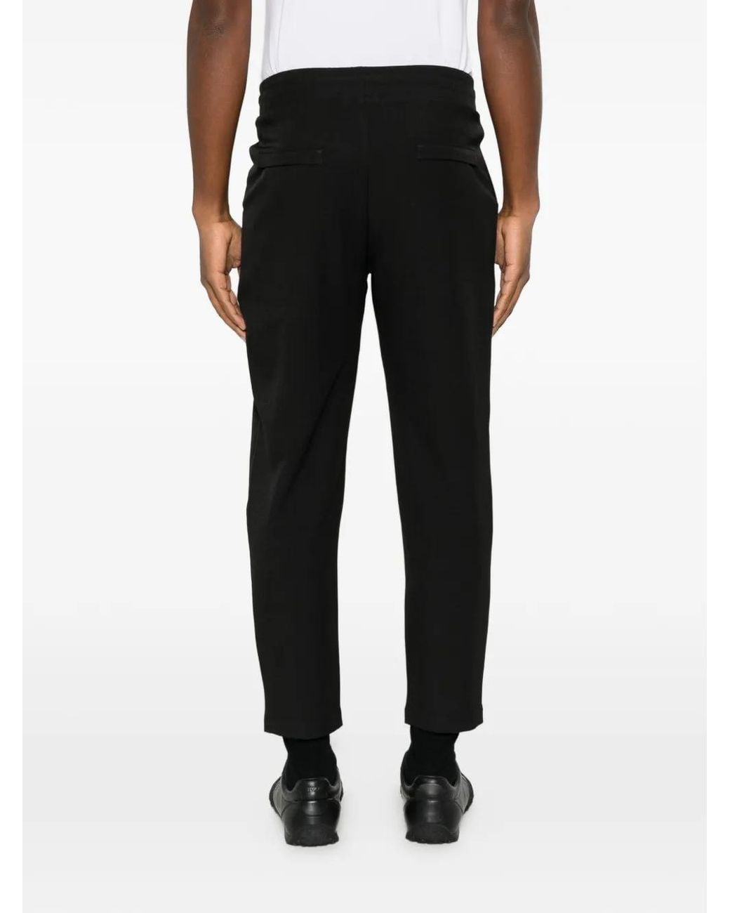 Imperial Black Drawstring-Waist Track Pants for men