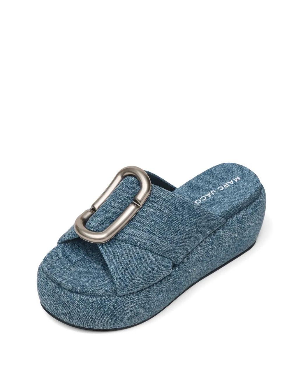Marc Jacobs Blue The J Marc Denim Pop Platform Sandals