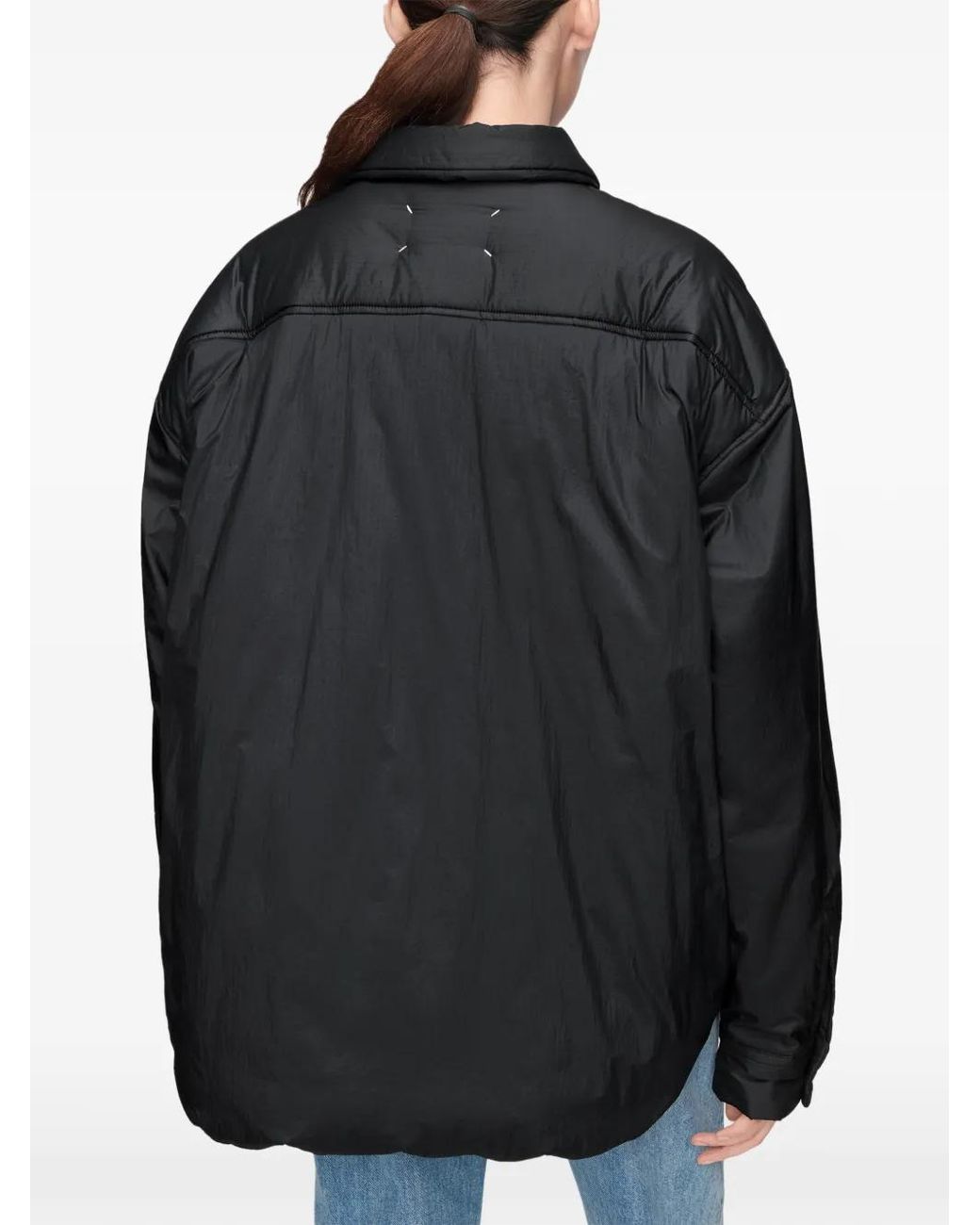 Maison Margiela Gevoerde Jas in het Black