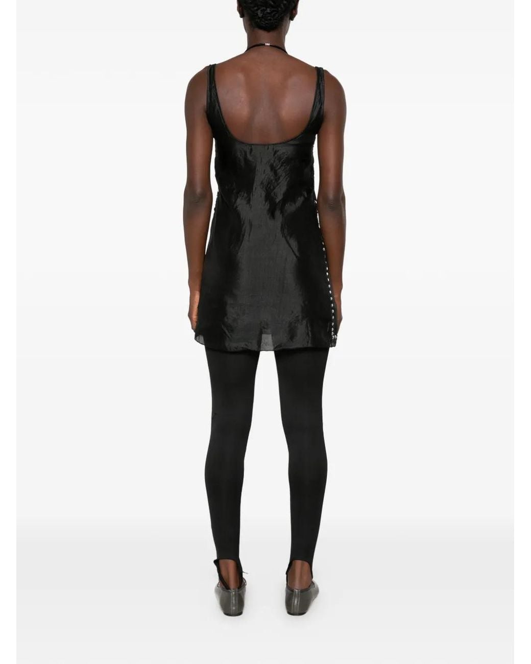 GIMAGUAS Black Claude Studded Mini Dress