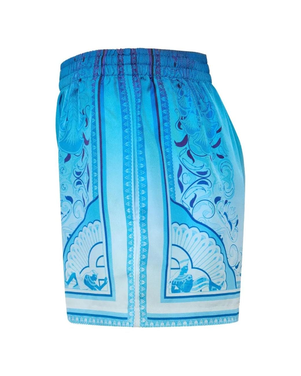 Casablanca Blue Gradient Egyptian Rug Silk Shorts
