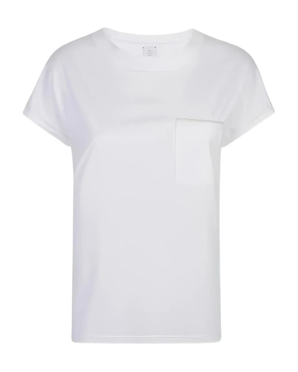 Eleventy White Patch-Pocket Rolled-Cuff T-Shirt
