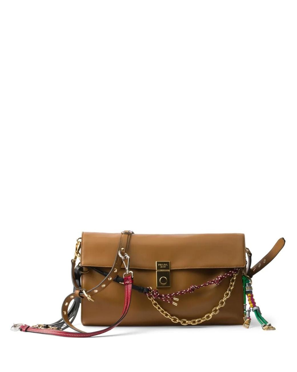 Prada Brown Large Soft Sound Shoulder Bag