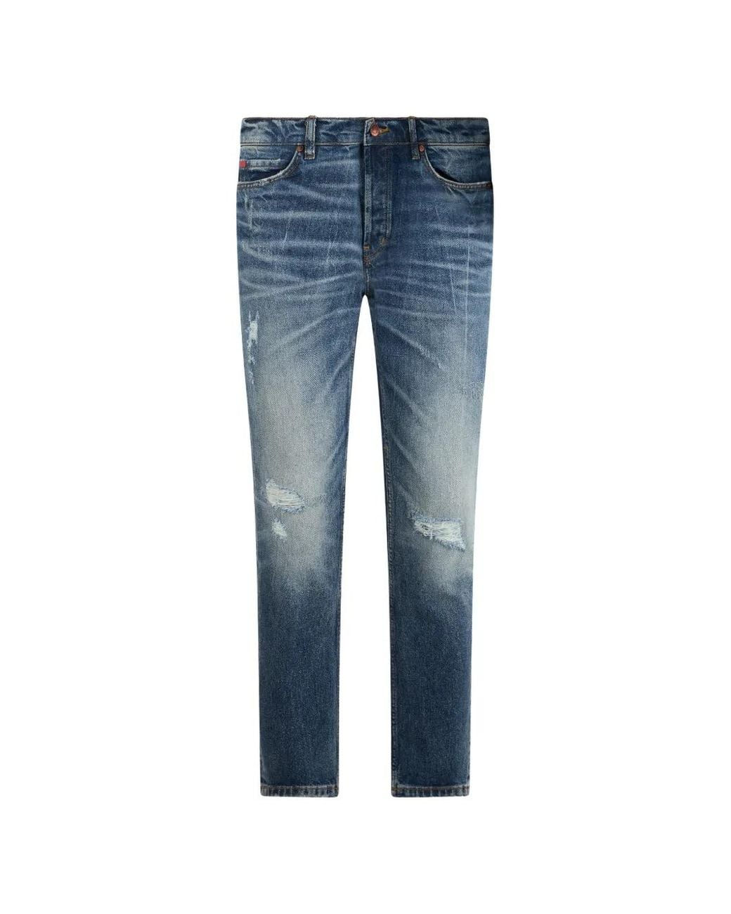 Boss Gerafelde Jeans in het Blue voor heren