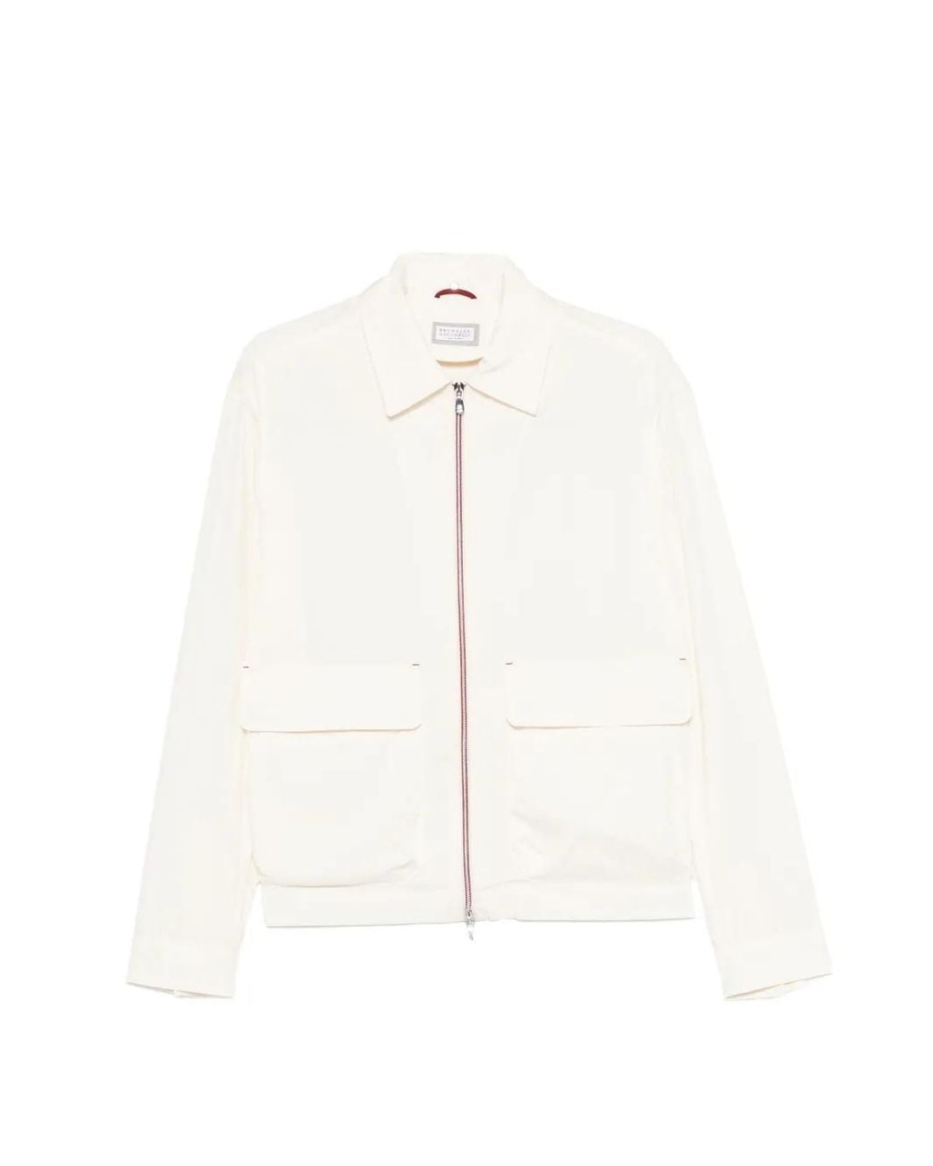 Brunello Cucinelli White Water-Resistant Blouson Jacket for men