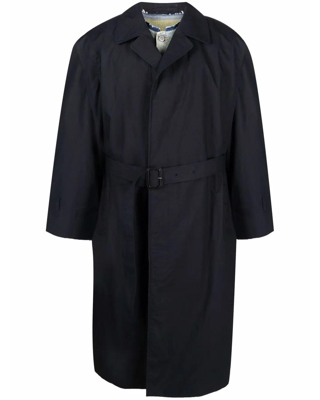 Maison Margiela Blue Layered Cotton Trench Coat for men