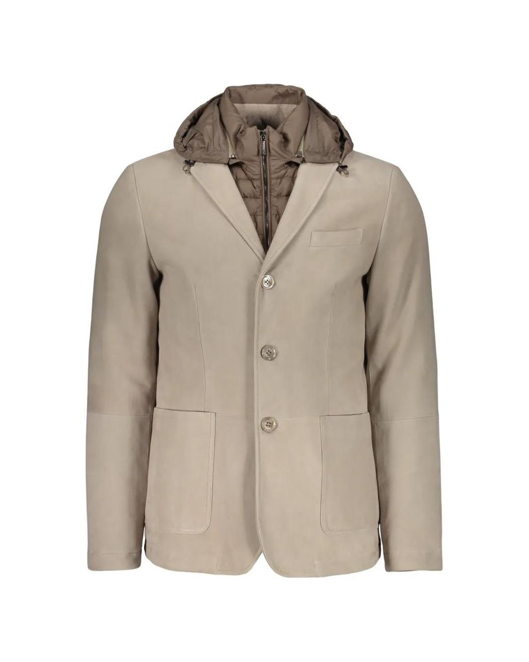 Moorer Natural Bellotto-Ur Leather Jacket for men