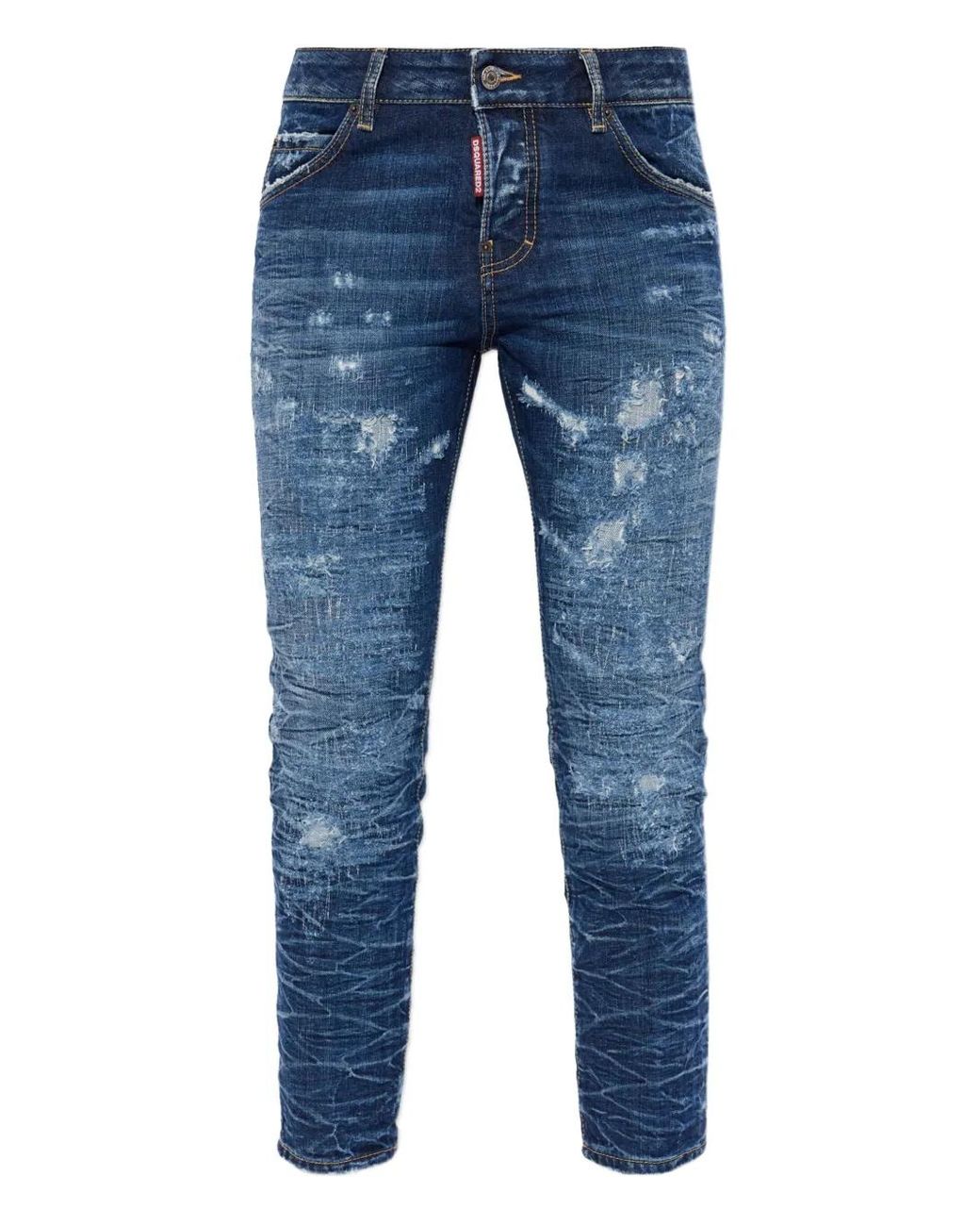 DSquared² Blue Logo-Embroidered Tank Top