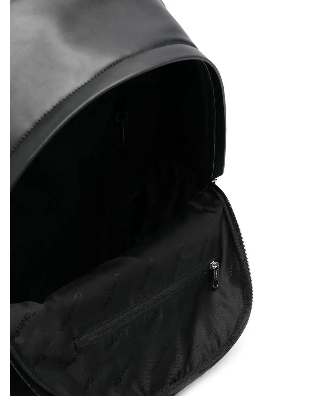 Calvin Klein Black Logo Zipped Backpack for men