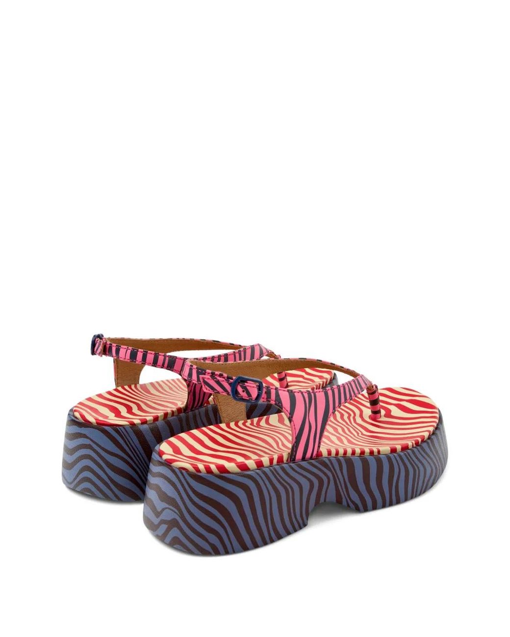 Camper Pink Tasha T-Strap Platform Sandals