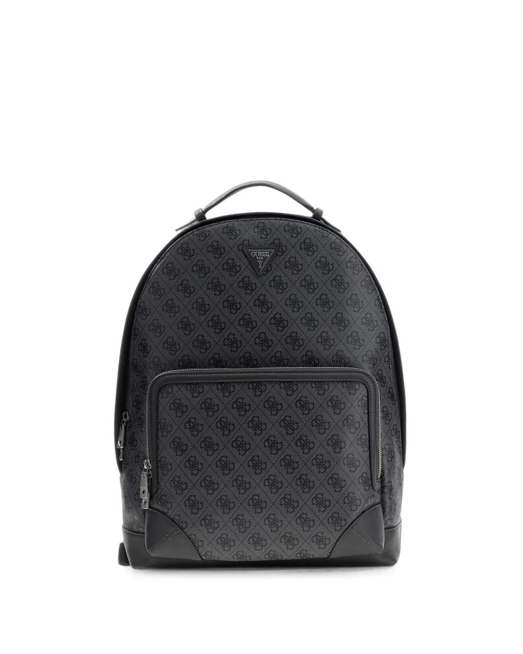 Guess Black Milano Monogram Backpack for men