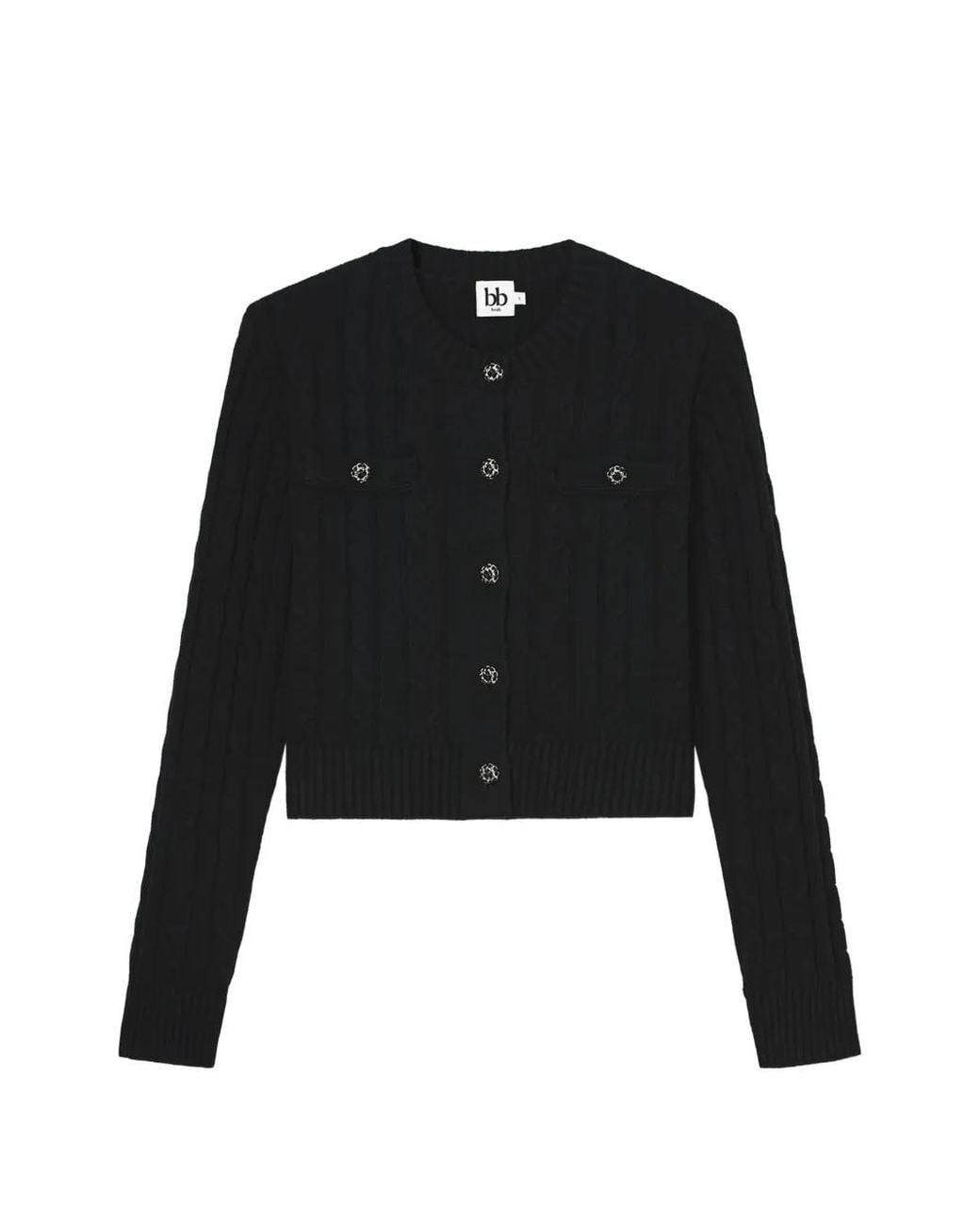 B+ AB Button-Up Vest in het Black