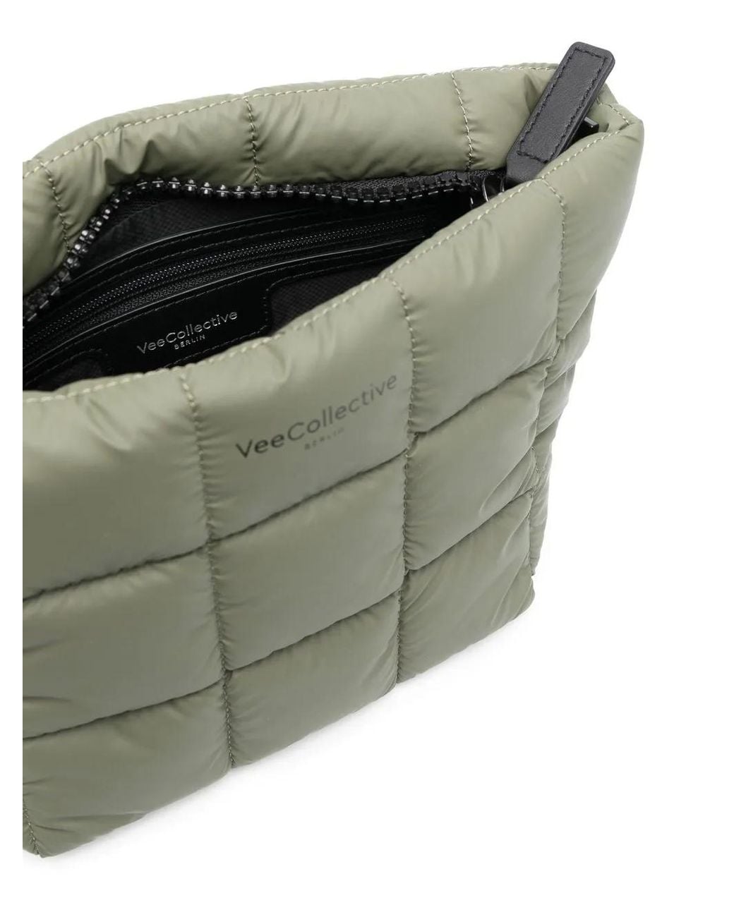 VEE COLLECTIVE Gray Gesteppte Porter Schultertasche