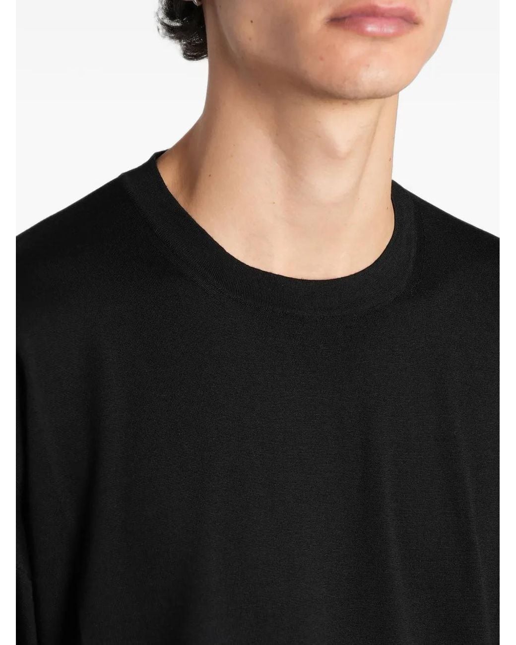 Barena Black Zaco Crew-Neck T-Shirt for men