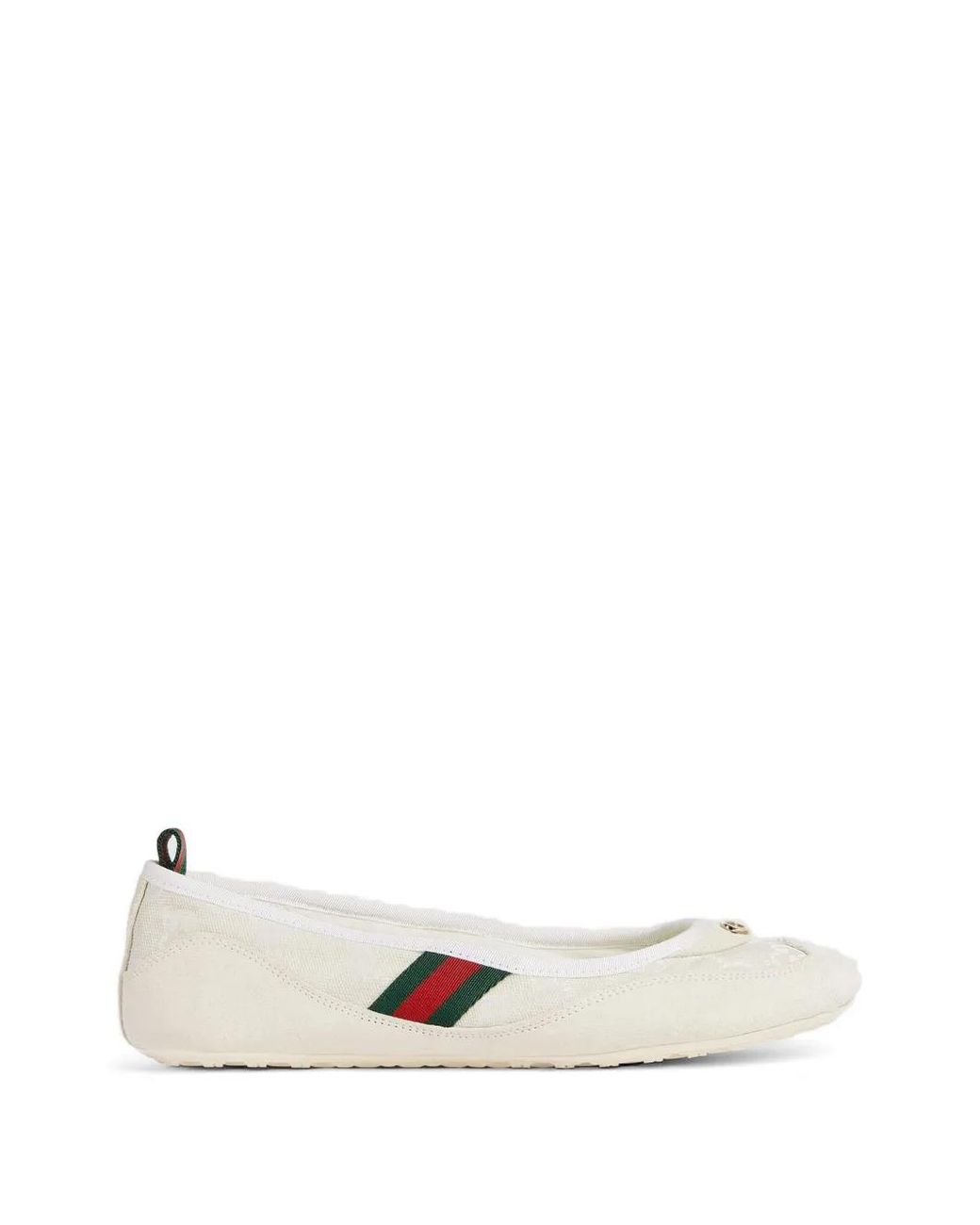 Gucci White Shift Ballet Flats