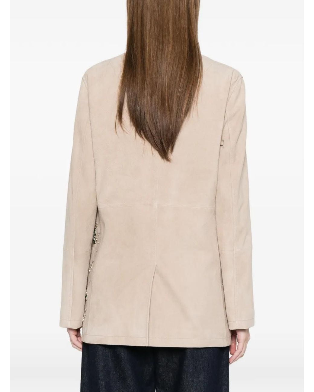 S.W.O.R.D Natural Embellishment Single-Breasted Jacket