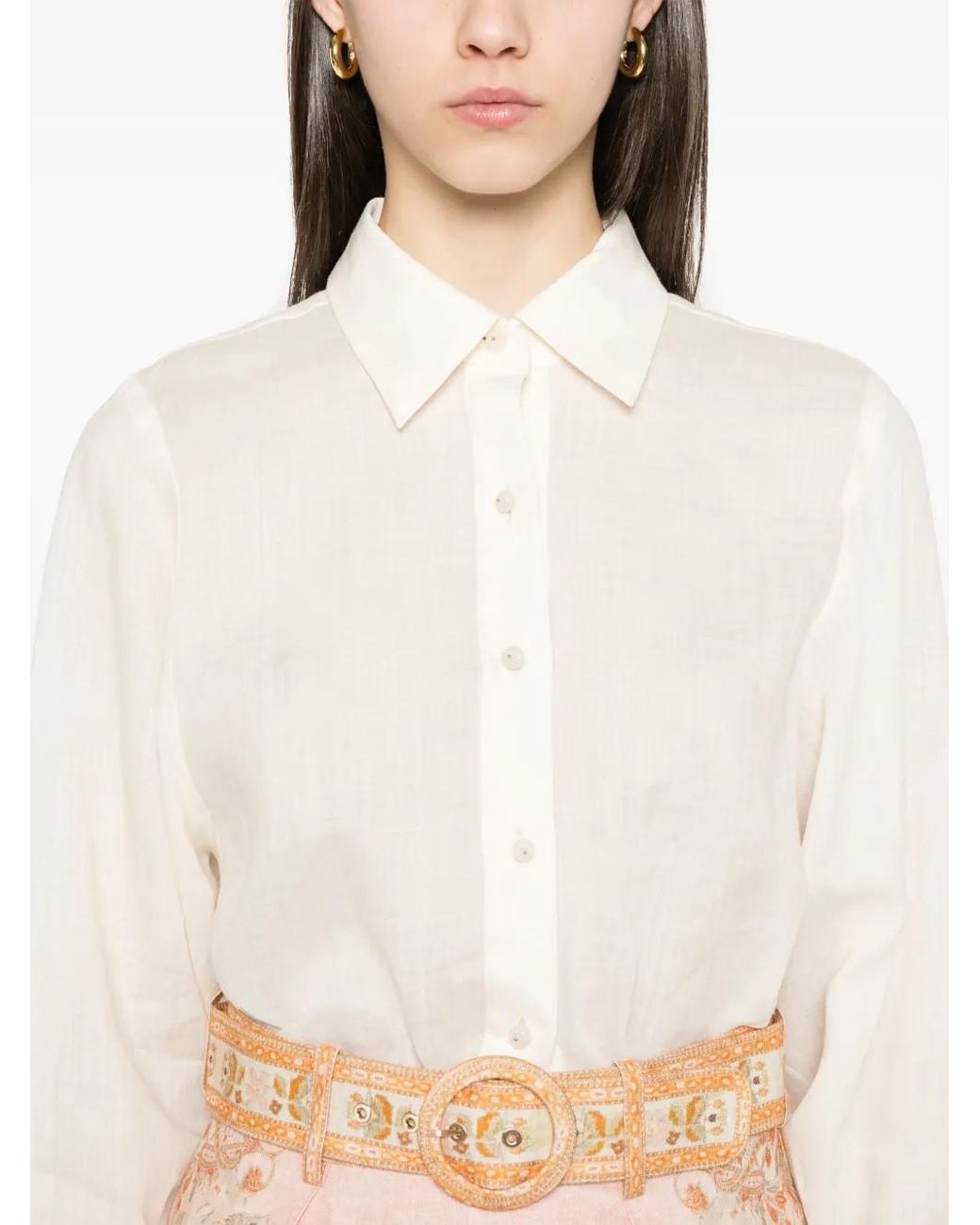 Zimmermann Crush Blouse in het White