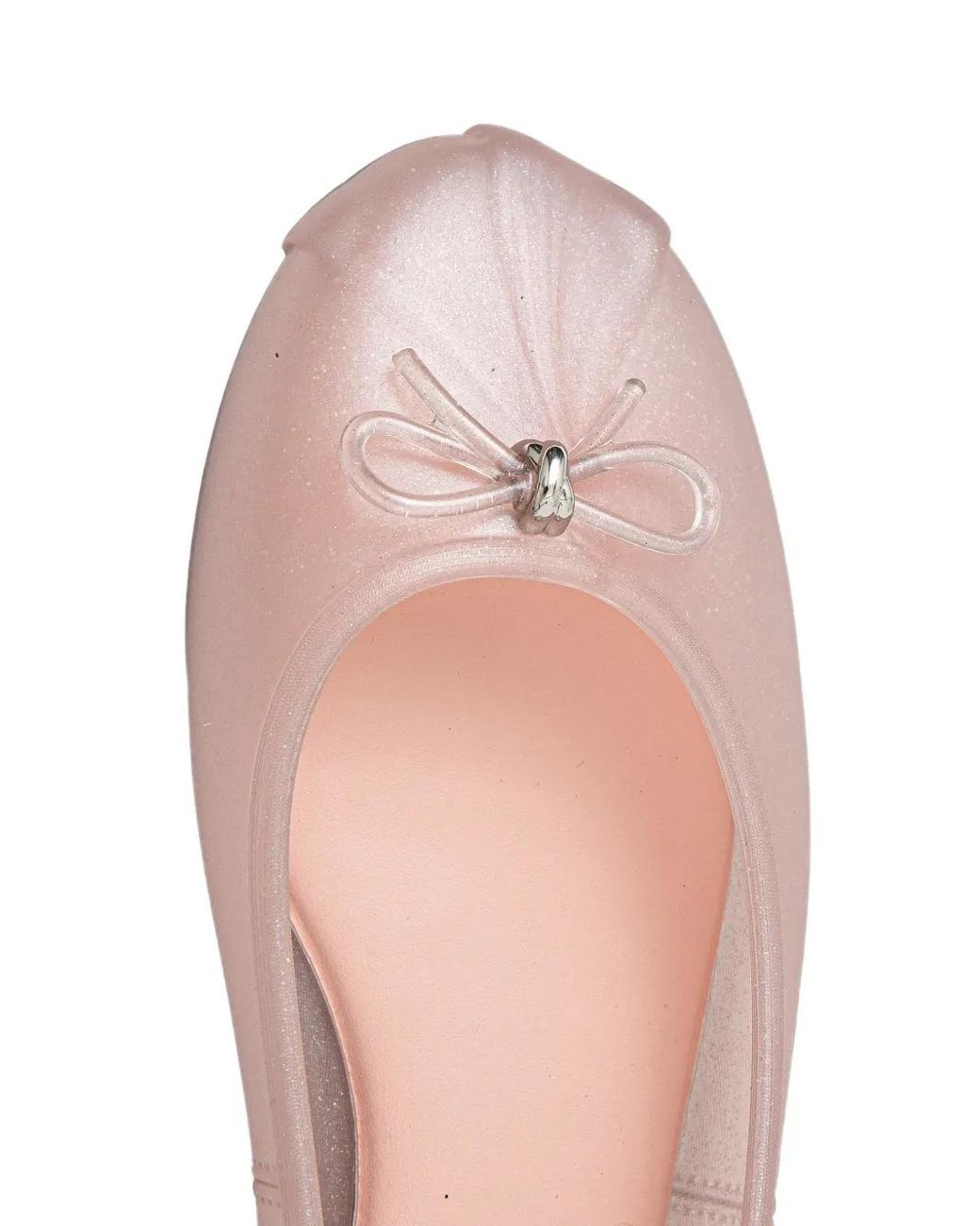 Melissa Pink Ballerines Sophie À Effet Pailleté Et Détail De Nœud