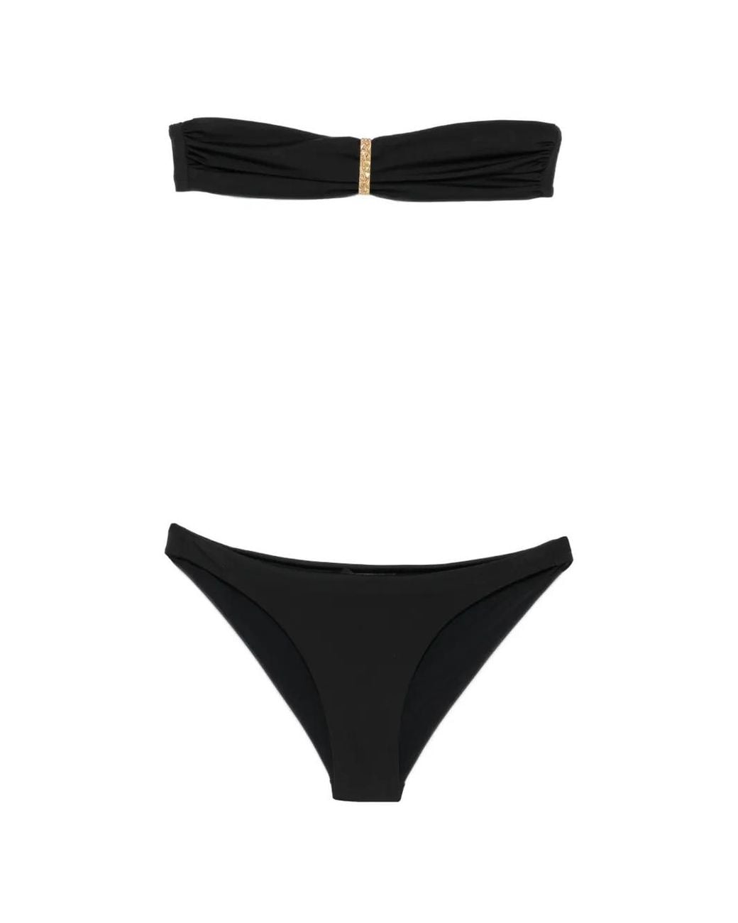 Balmain Black Bandeau Bikini