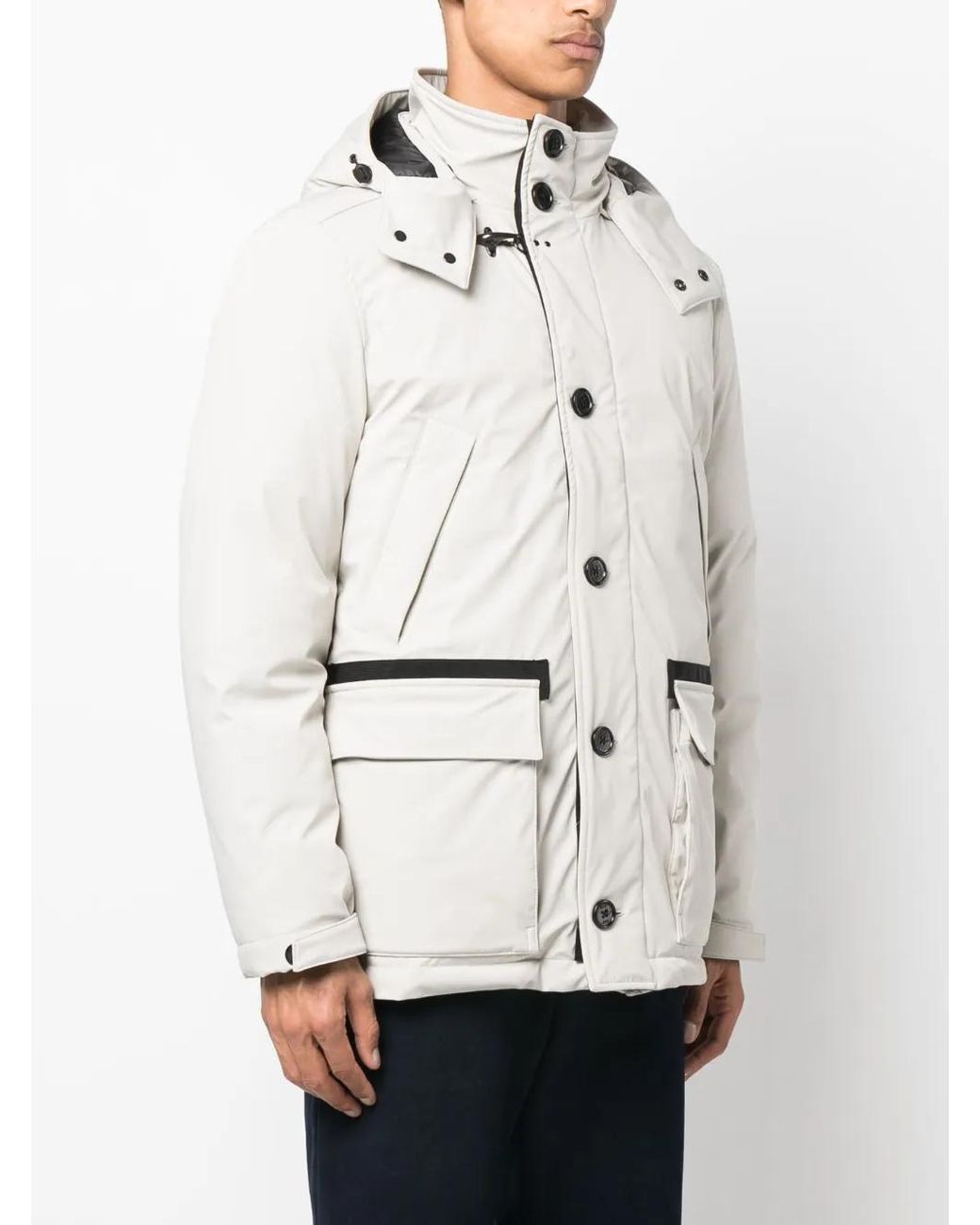 Fay Natural Caban Piuma Hooded Jacket for men