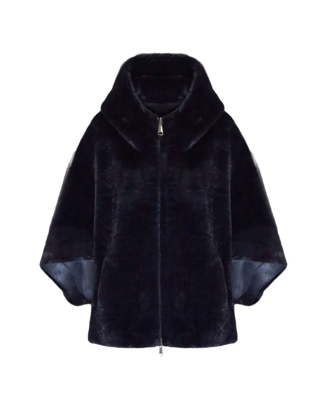 Lou Andrea Blue Hooded Coat