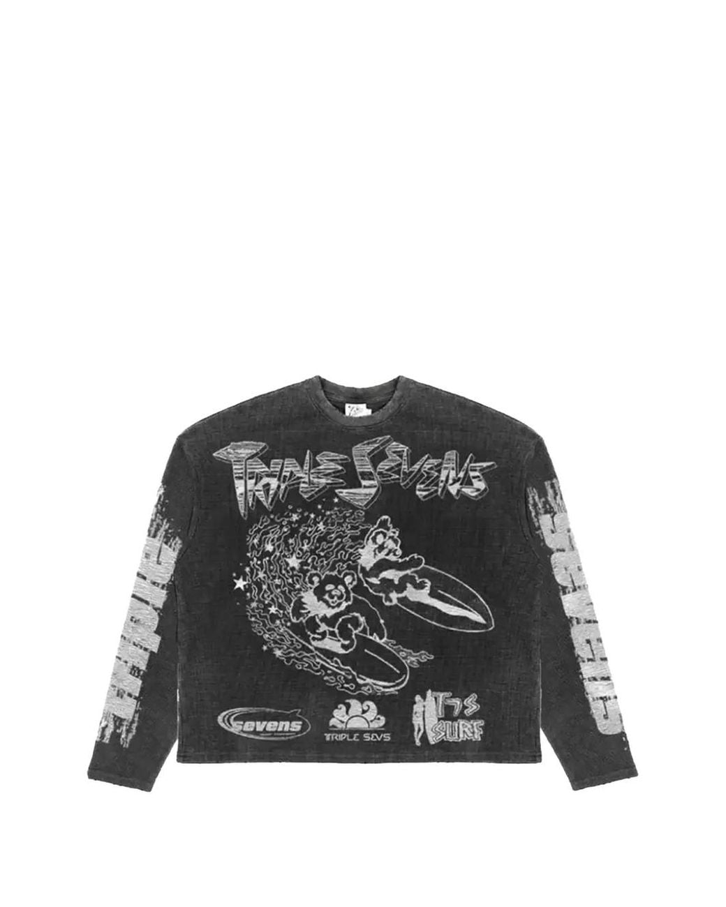 Triple Sevens Black All Star V2 Waffle-Knit T-Shirt for men