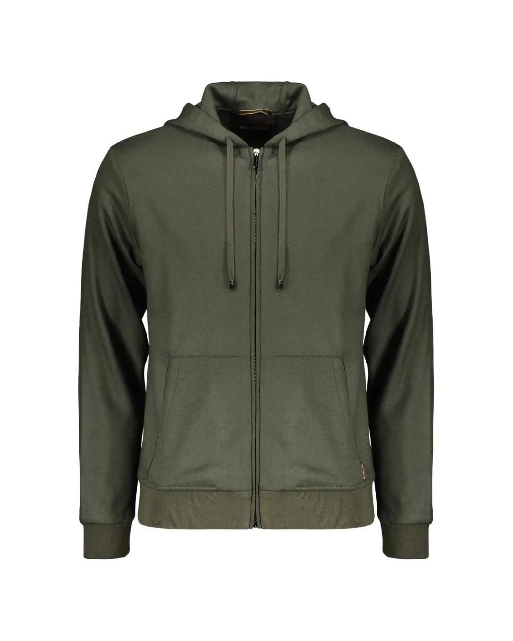 Moorer Green Matthew Zip-Up Hoodie for men