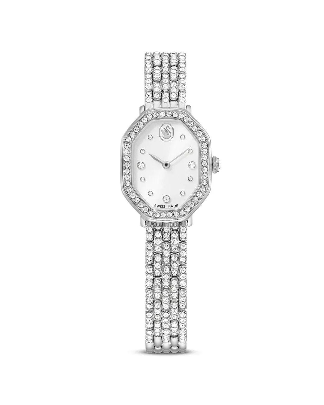 Swarovski White Dextera Crystal-Embellished Octagonal 32Mm Watch