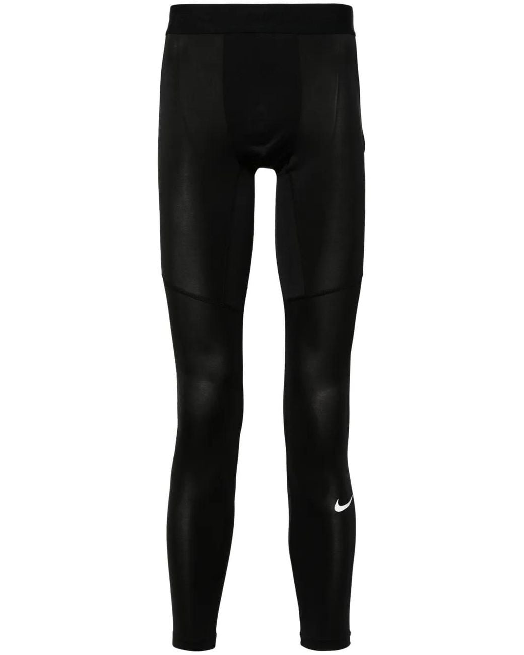 Nike Black Fitness Logo-Waistband Compression Tights for men
