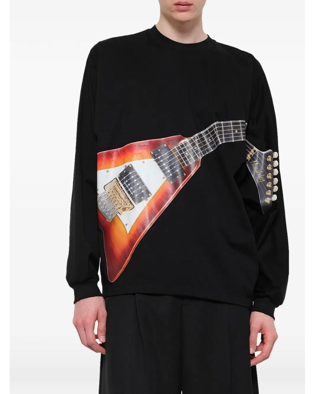 Doublet Black Guitar-Print Sweatshirt for men