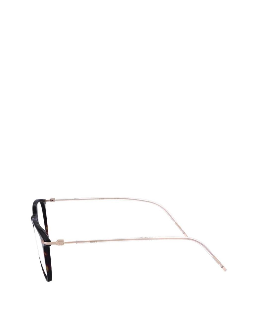 Boss White Lunettes De Vue Rondes À Effet Écailles De Tortue for men