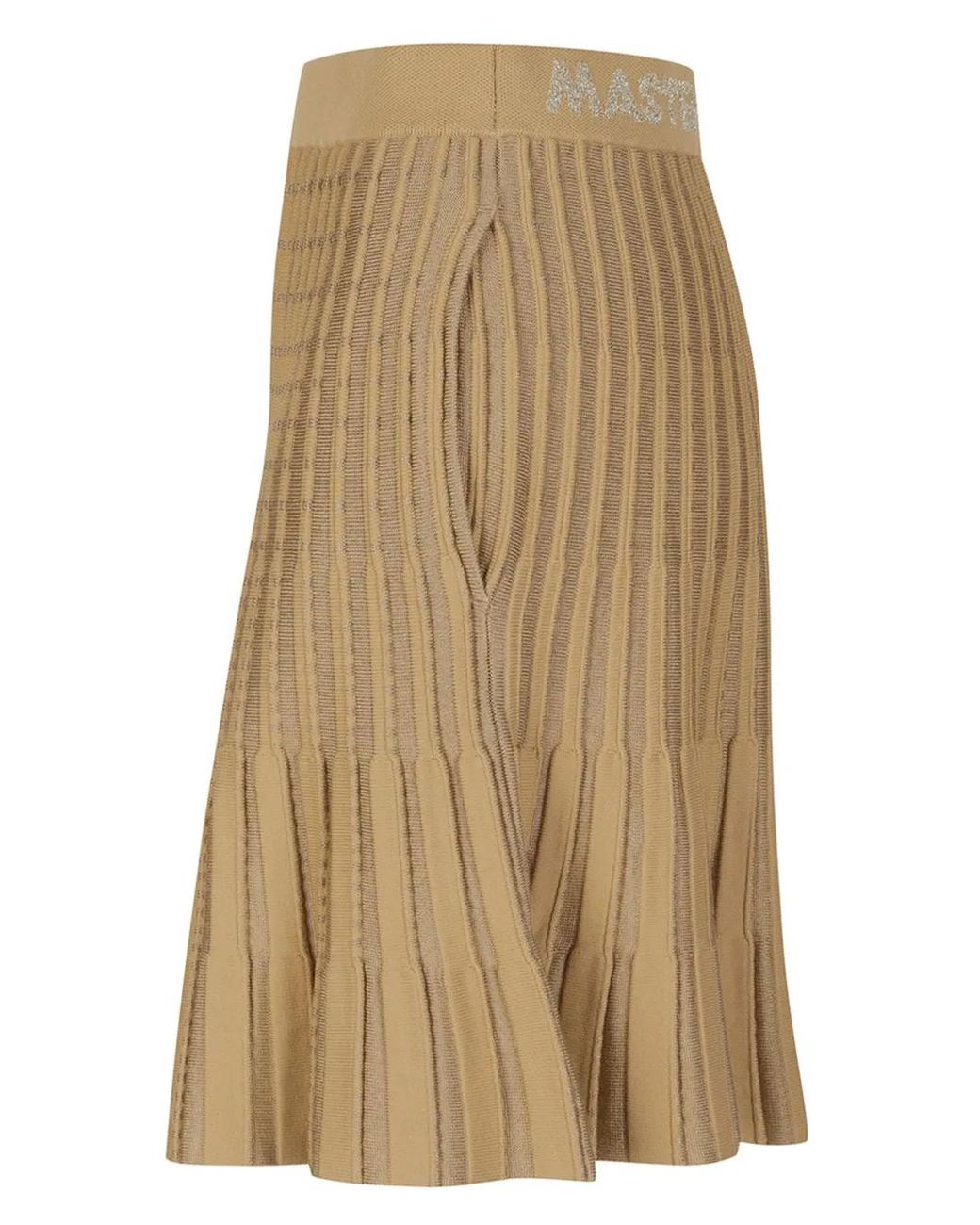 MASTER BUNNY EDITION Natural Logo-Waistband Flared Skirt