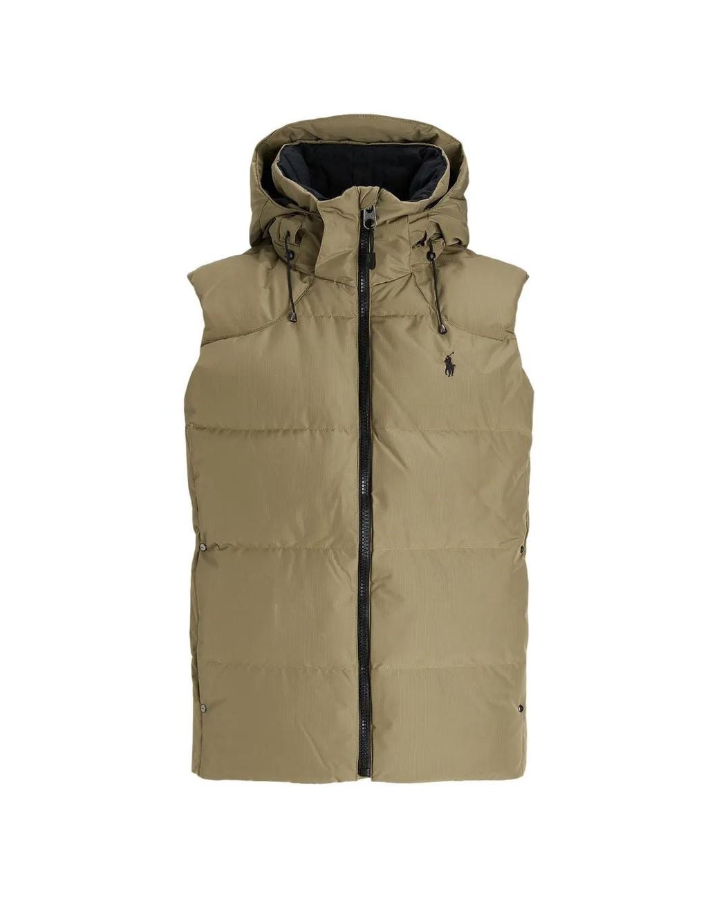 Polo Ralph Lauren Green Hooded Quilted Gilet for men