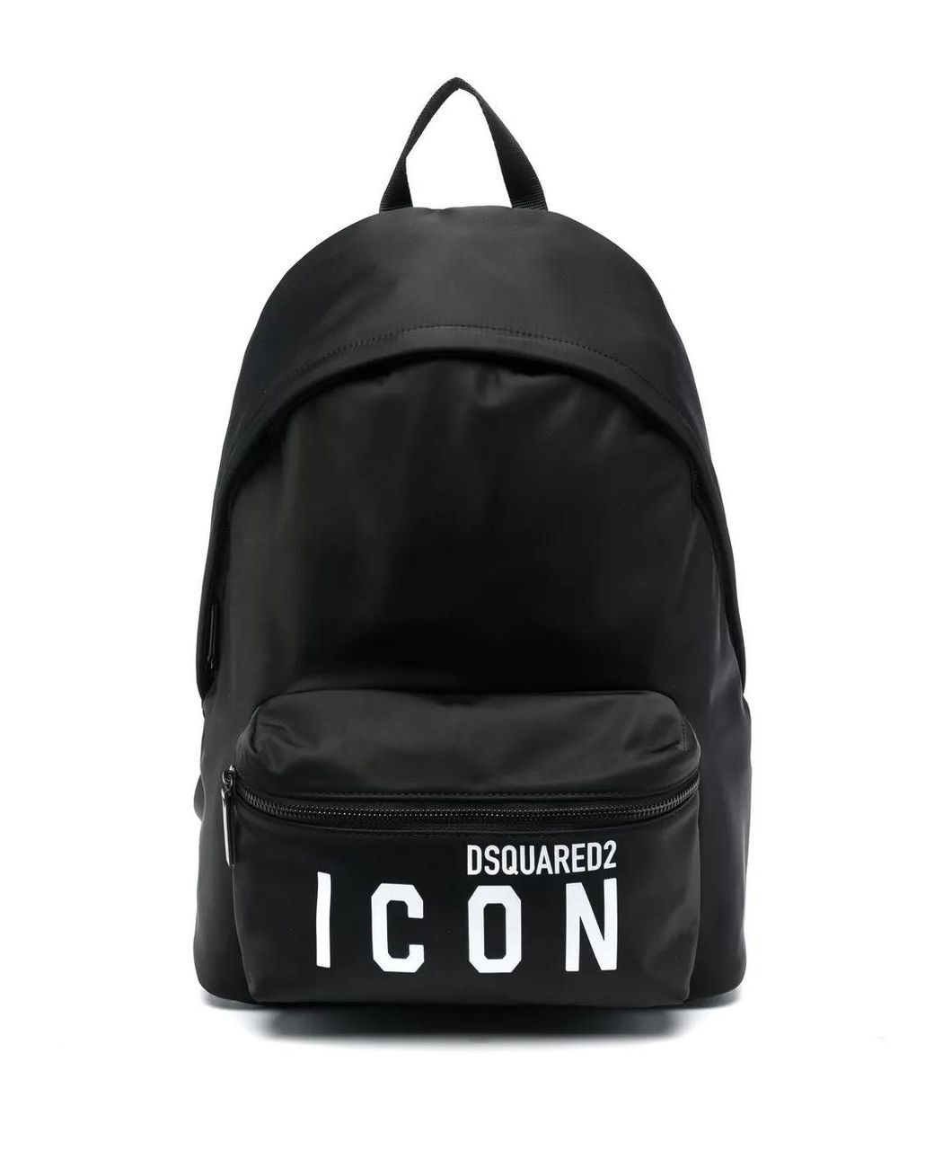 DSquared² Black Icon Logo Large Backpack for men