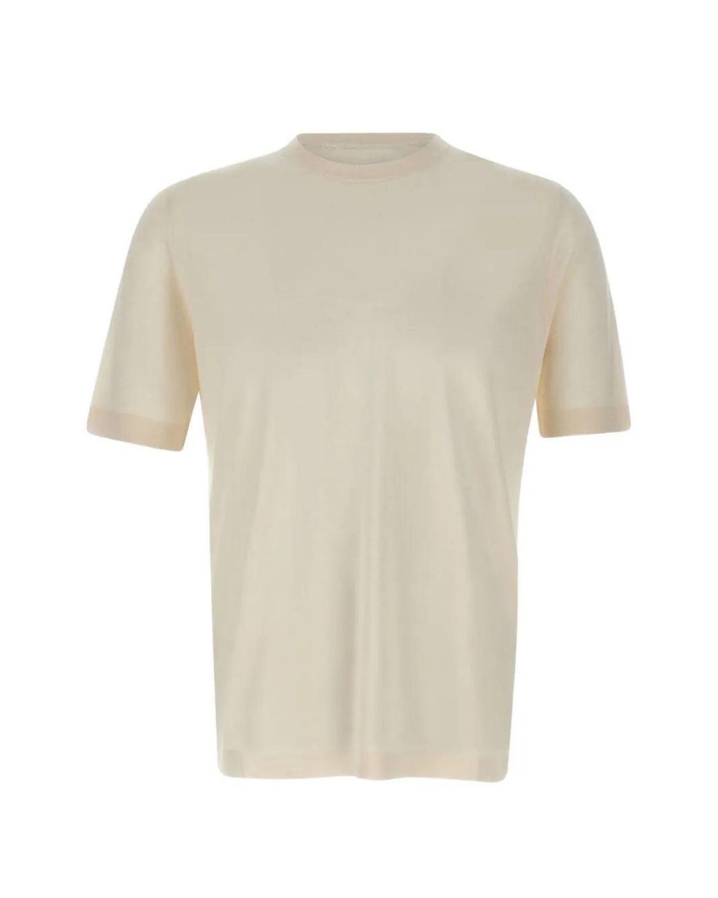 FILIPPO DE LAURENTIIS White Crew-Neck Knitted T-Shirt for men