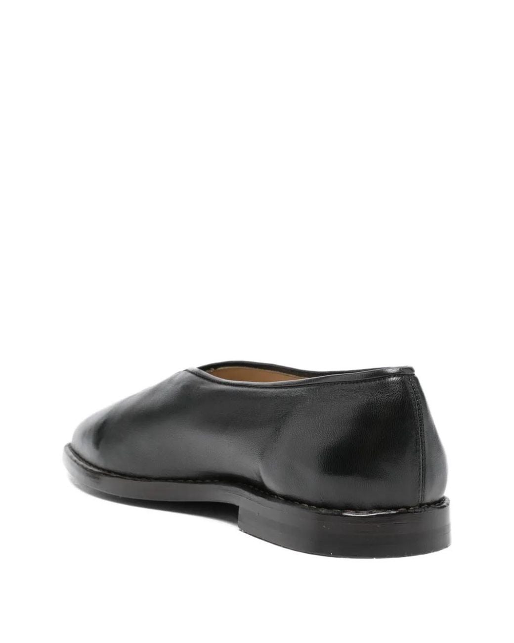 Lemaire Black Flat Piped Slippers for men