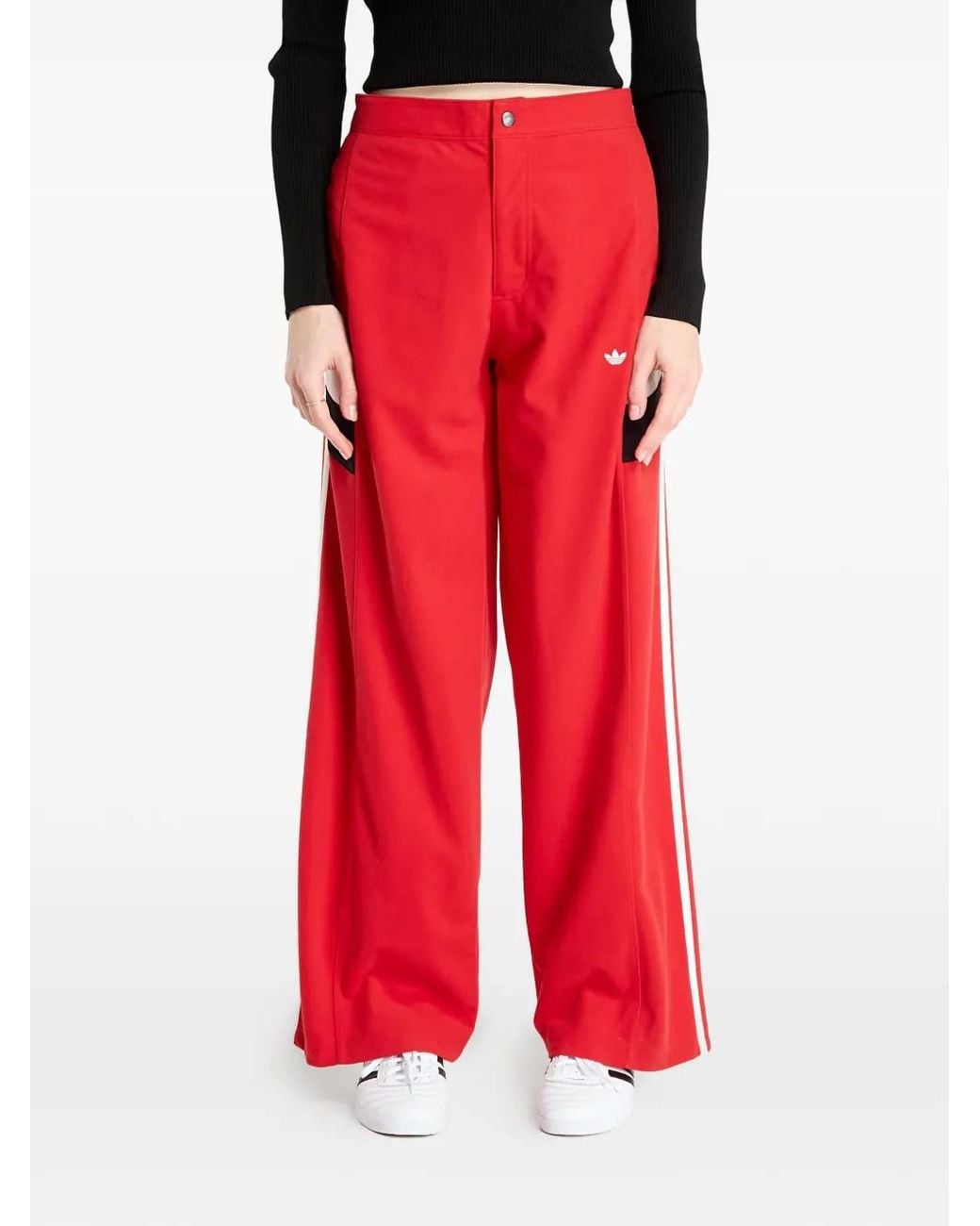 Adidas Red Pants Adidas Blocking Track Tracksuit Bottoms