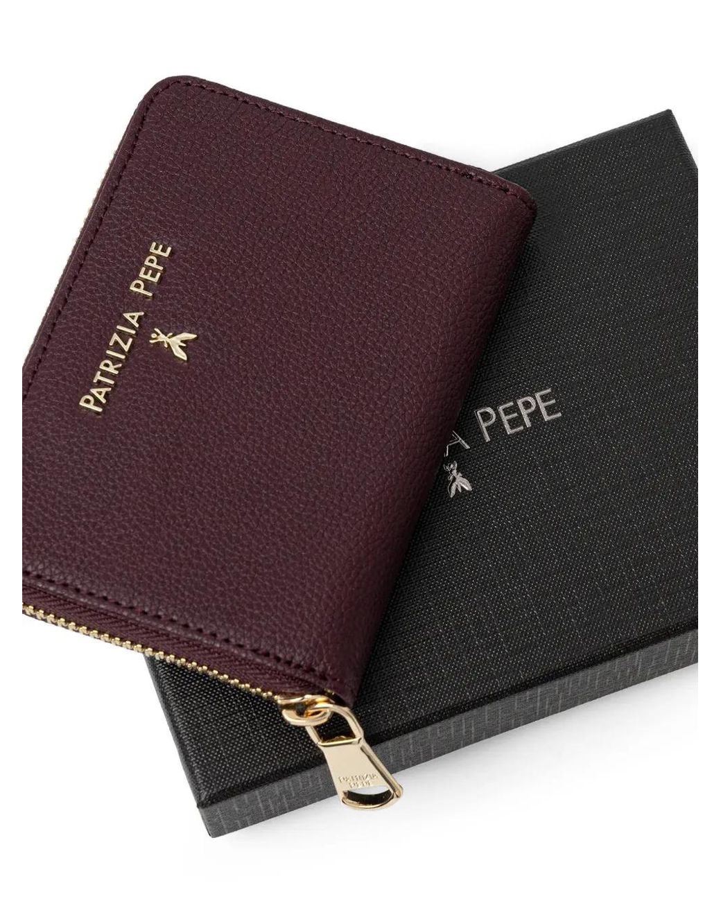 Patrizia Pepe Purple Logo-Lettering Zipped Wallet
