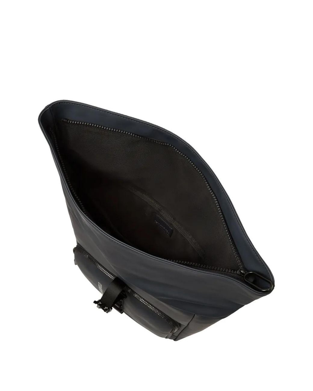 Karl Lagerfeld Black Roll Top Backpack for men