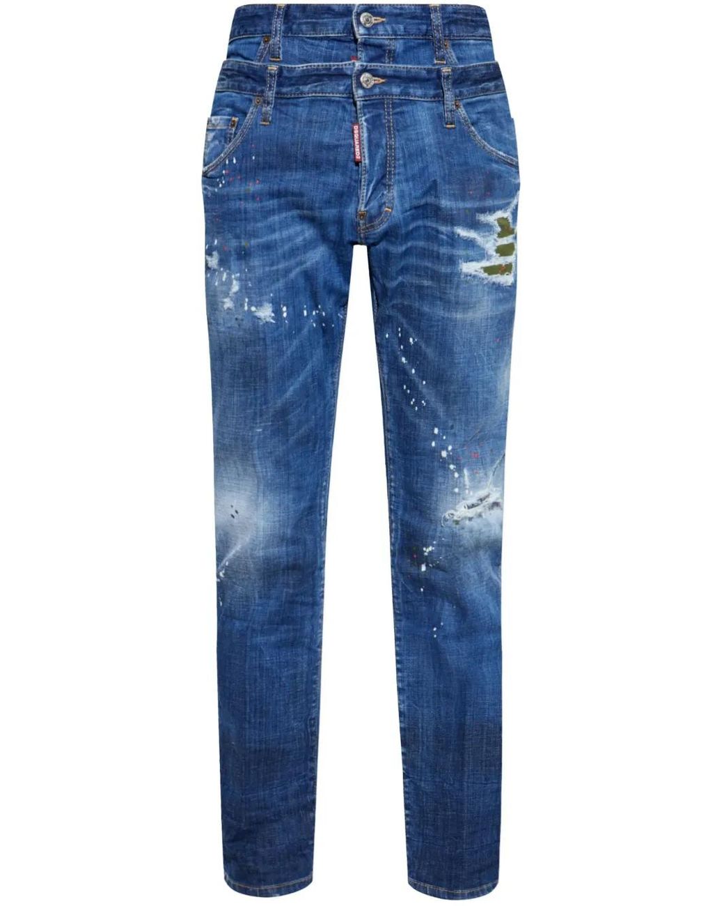 DSquared² Blue Logo-Tag Jeans for men