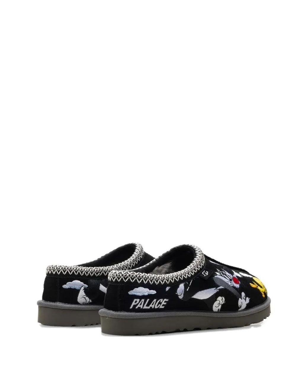 Ugg Black Tasman Cartoon-Embroidered Slippers for men