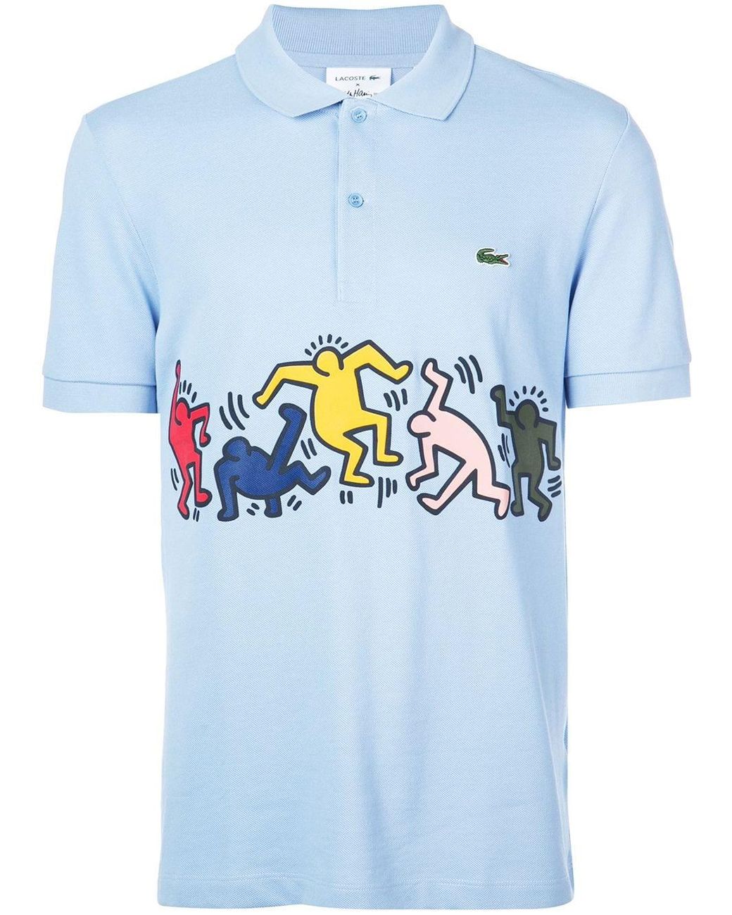 indvirkning Hovedløse Eksamensbevis Lacoste X Keith Haring Polo Shirt in Blue for Men | Lyst Canada