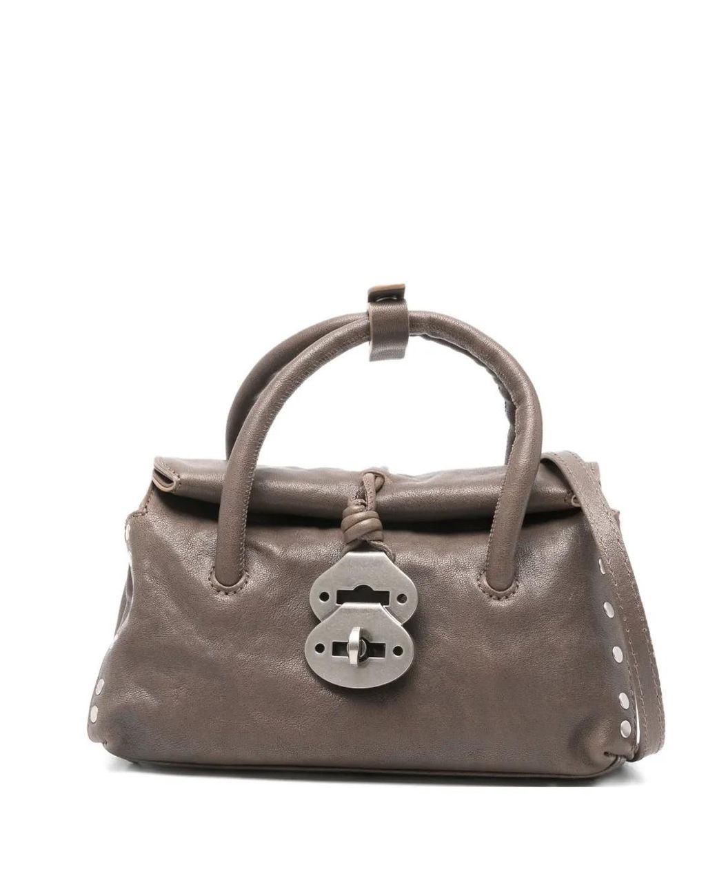 Zanellato Metallic Dotta Stud-Embellished Tote Bag