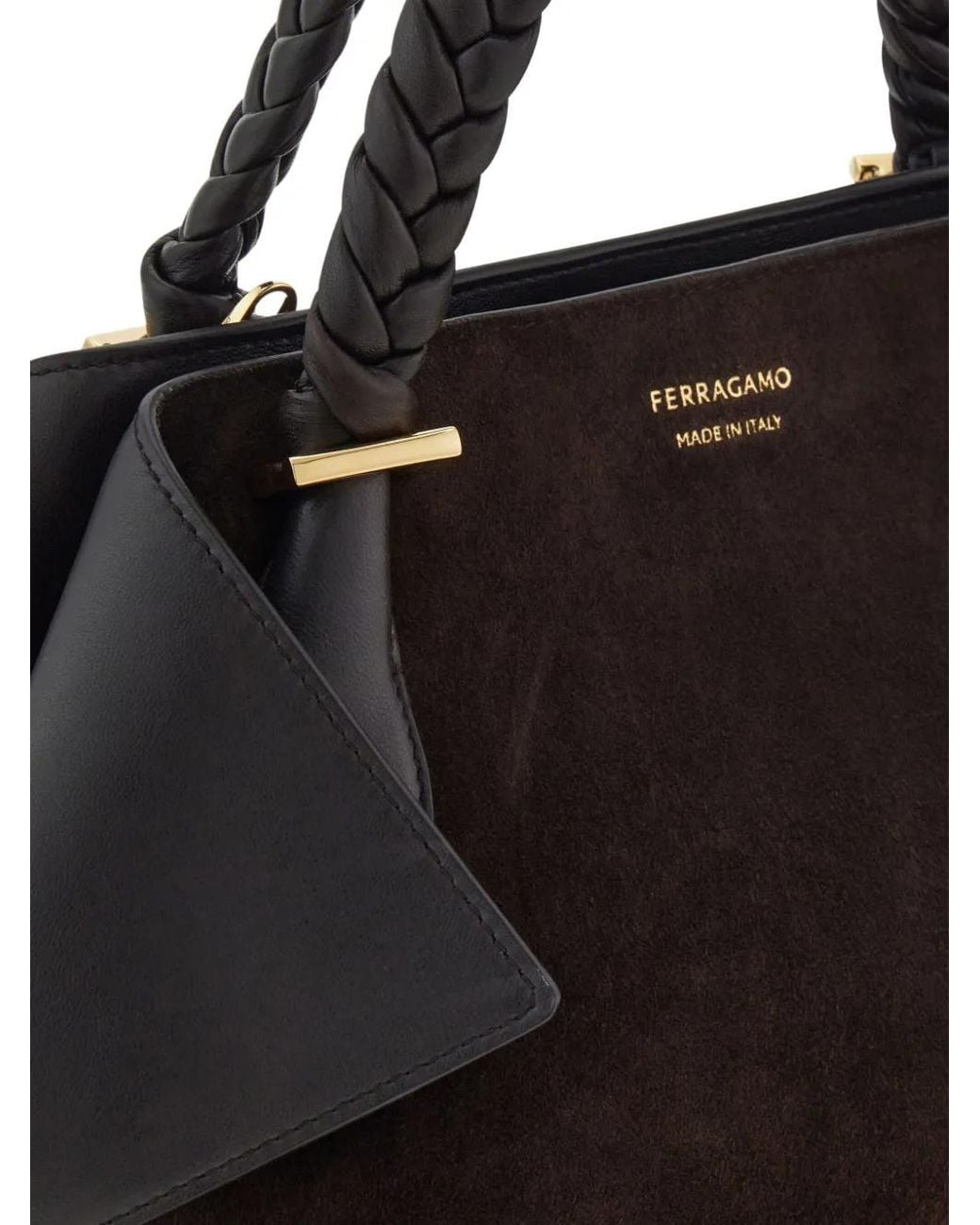 Ferragamo Black Medium Folded Shoulder Bag