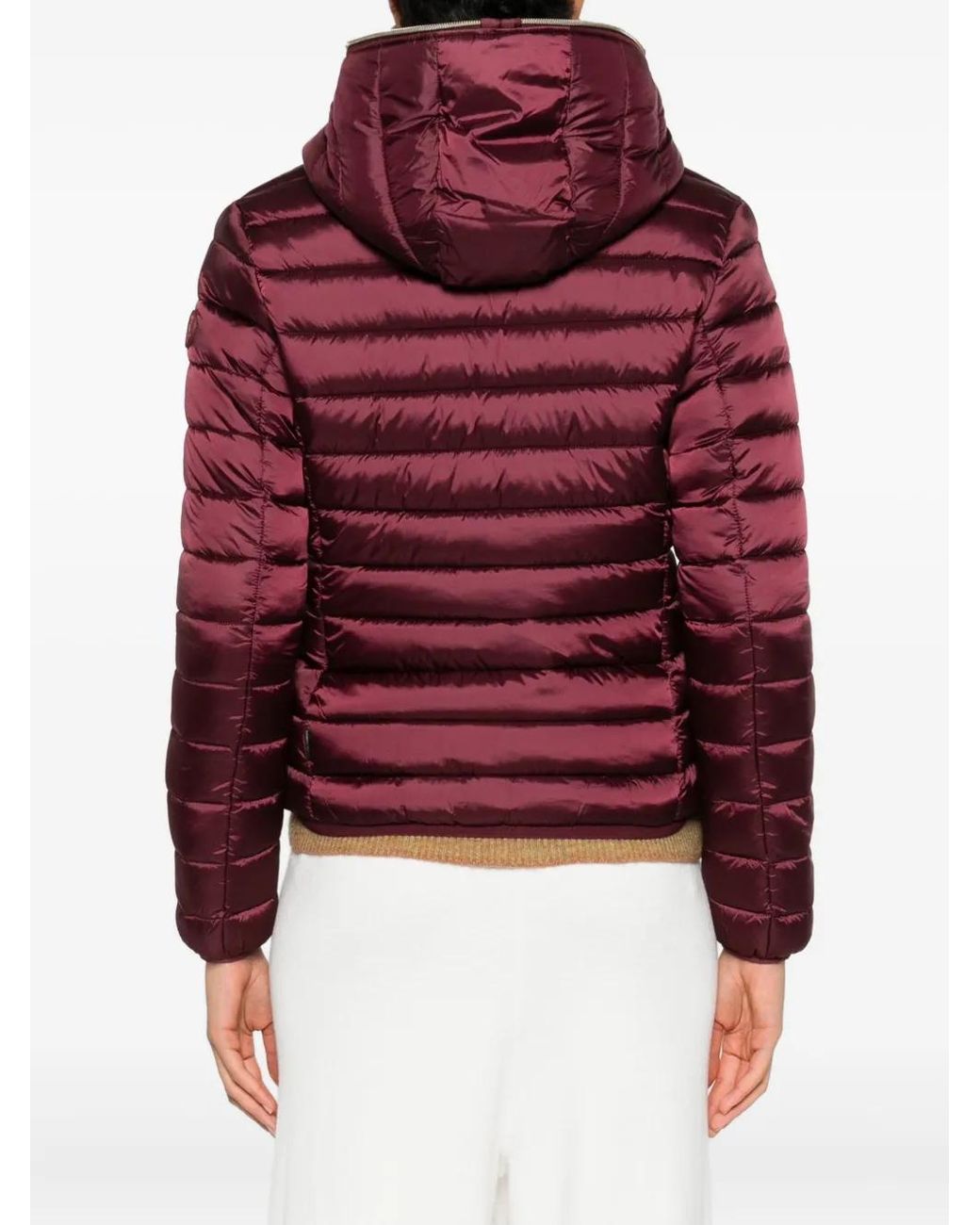 Save The Duck Red Alexis Quilted Hooded Jacket
