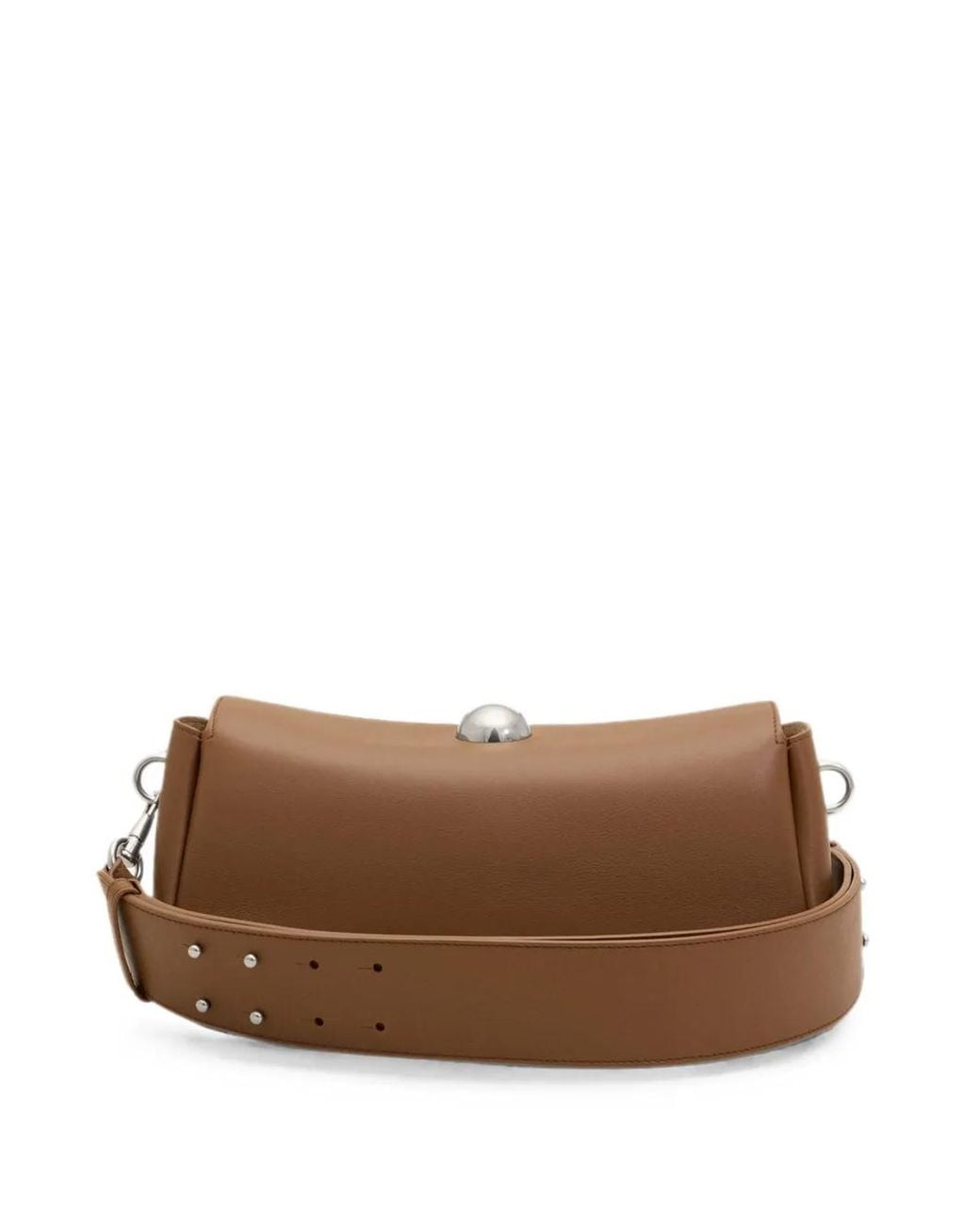 AMI Brown Cow Leather Carrousel Bag
