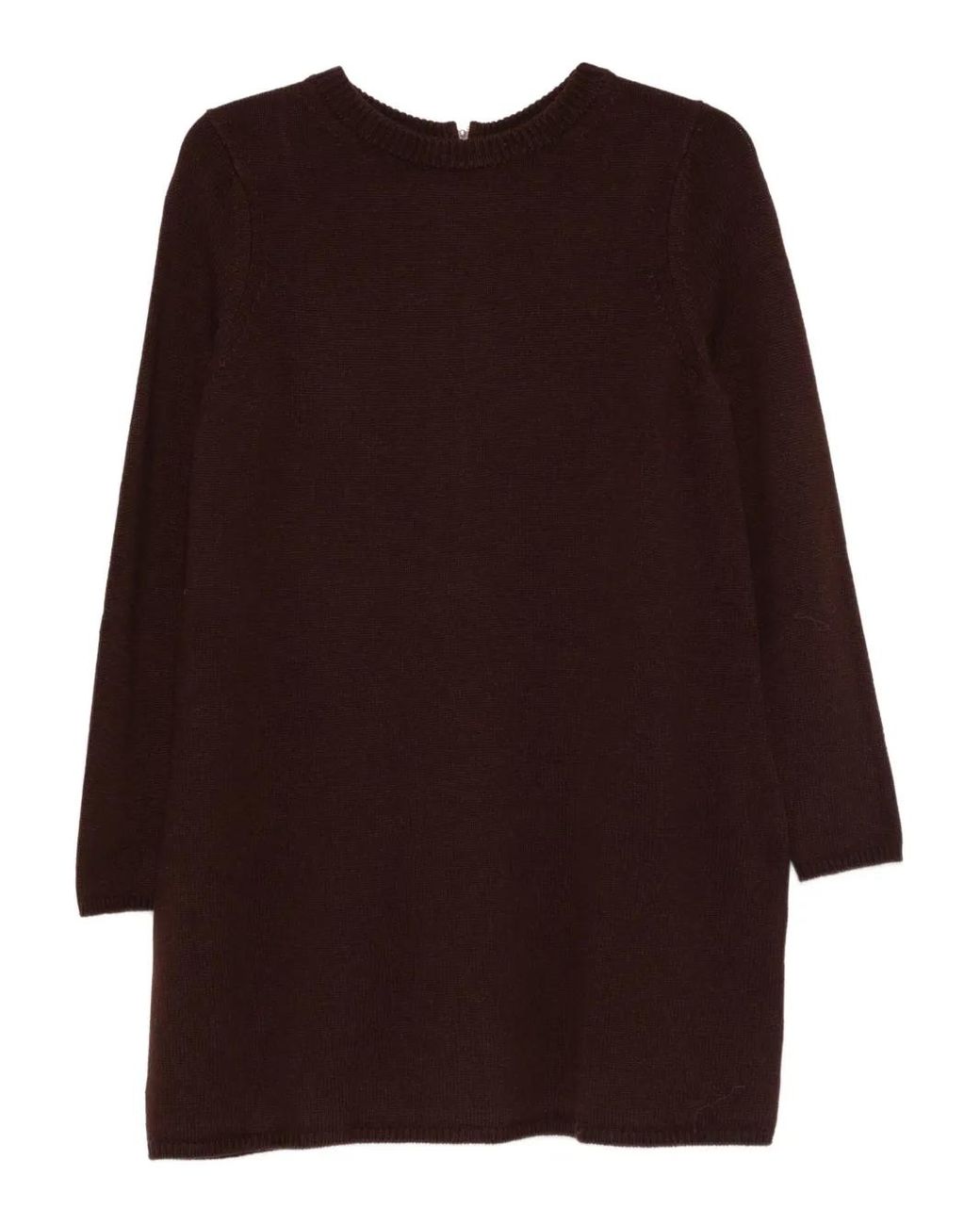 Ba&sh Brown Atess Round-Neck Mini Dress