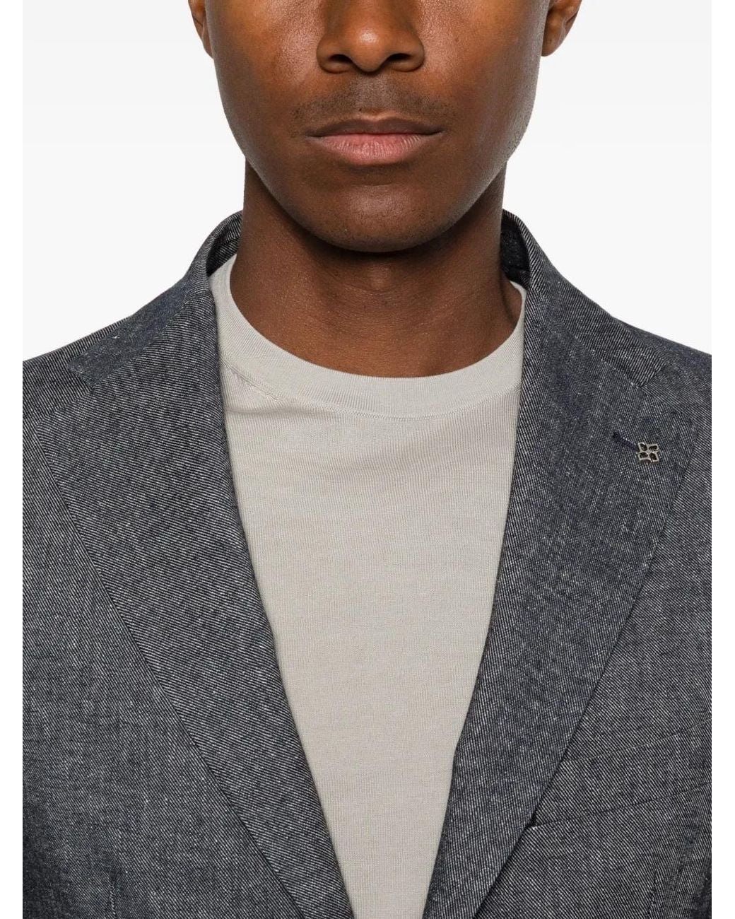 Tagliatore Gray Single-Breasted Blazer for men