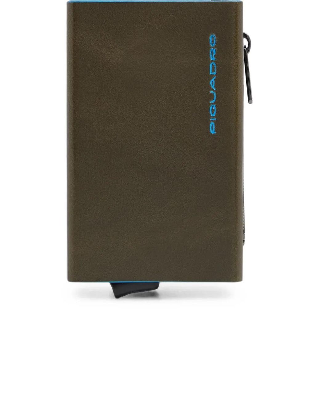 Piquadro Green Logo-Lettering Wallet for men