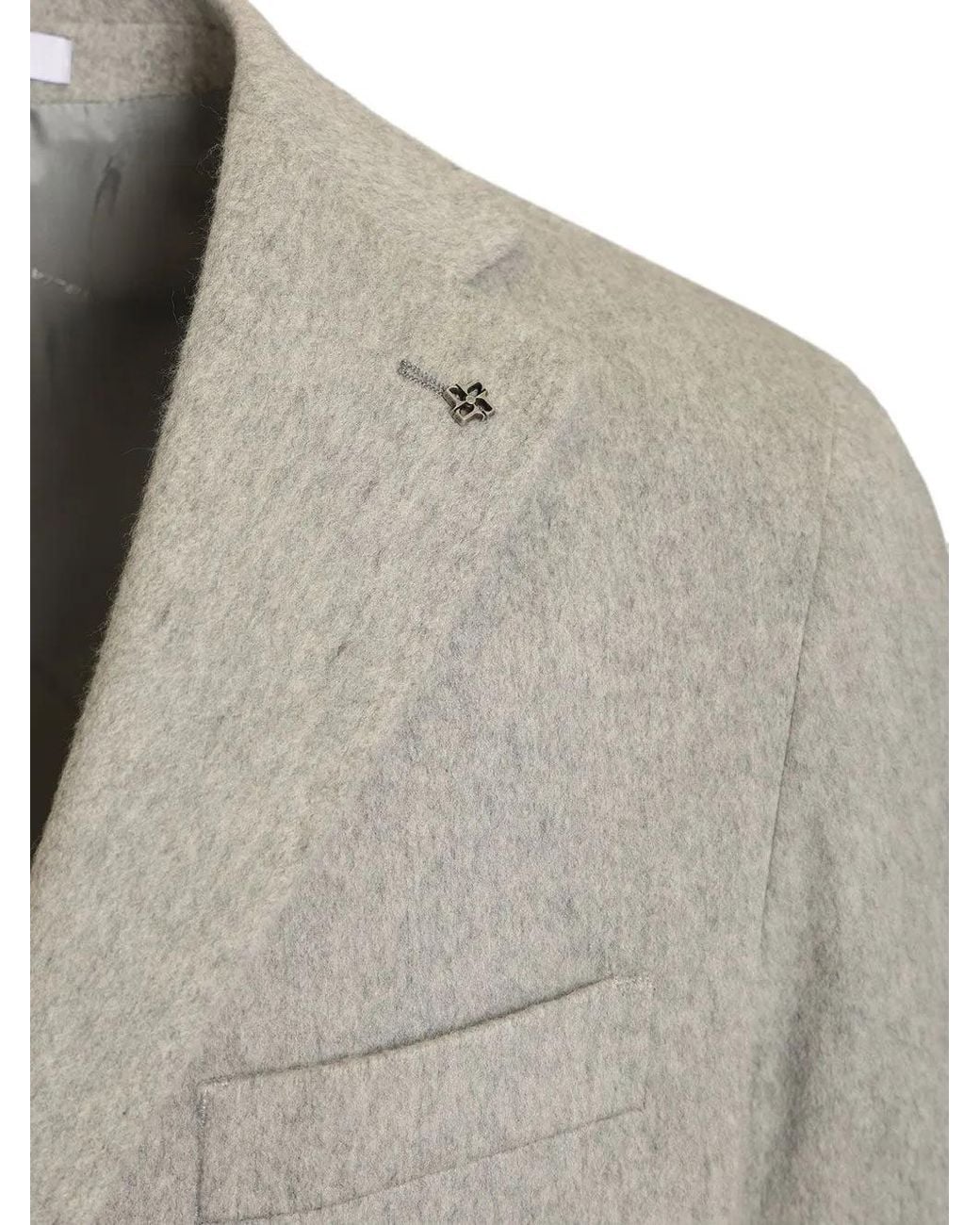 Tagliatore White Manteau Bruce À Simple Boutonnage for men
